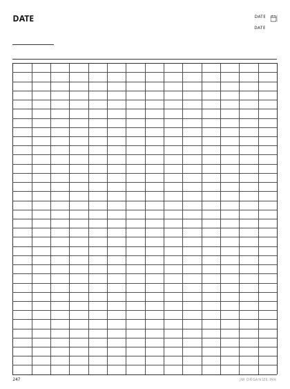 Dated Monthly Habit Tracker preview