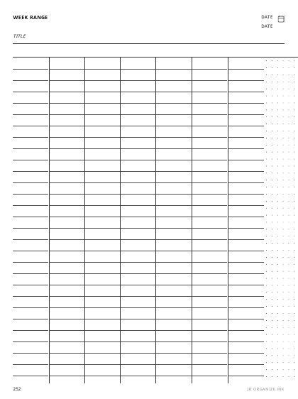Dated Weekly Horizontal preview