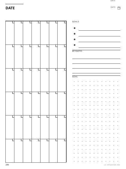 Moleskine Monthly Goals preview
