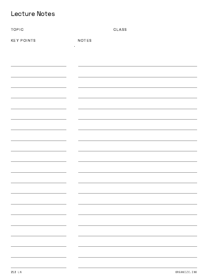 Lecture Notes preview