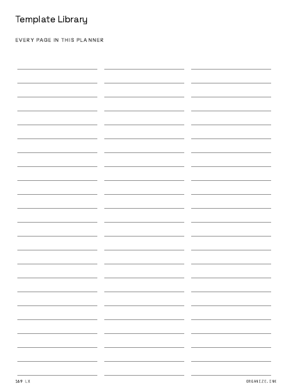 Template Library preview