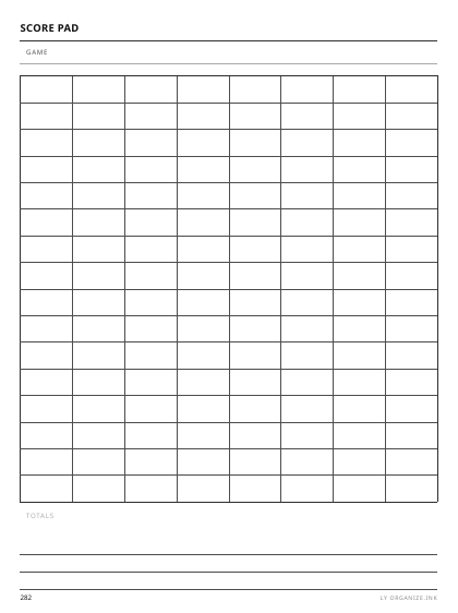 Round Score Pad preview