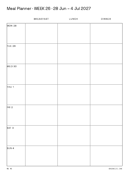 Meal Planner preview