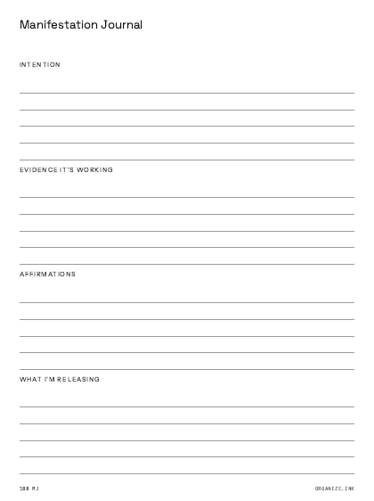 Manifestation Journal preview