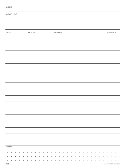 Mood Log preview