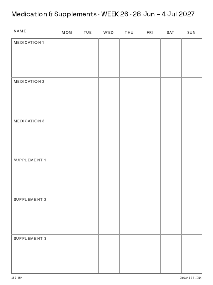 Medication & Supplements preview