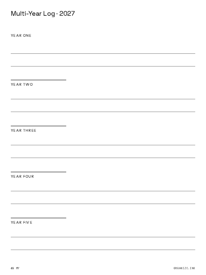 Multi-Year Log preview