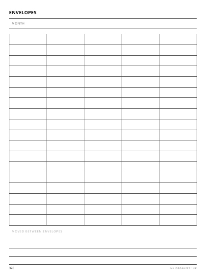 Cash Envelope Ledger preview