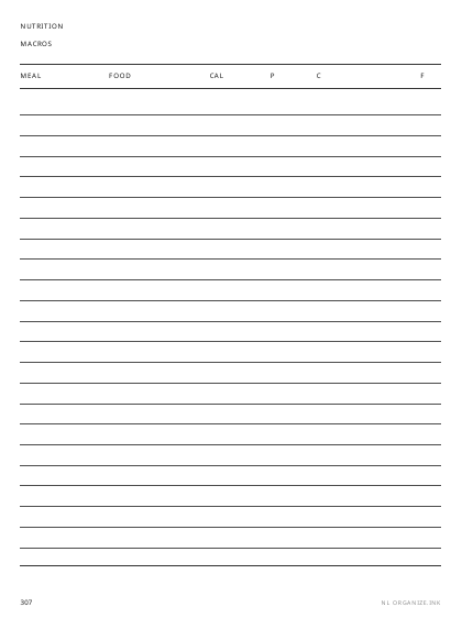 Nutrition Log preview