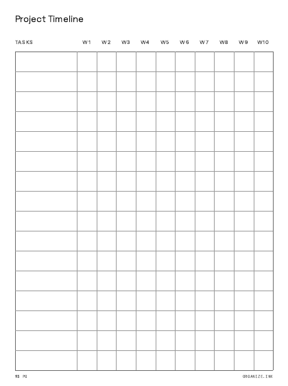 Project Timeline preview