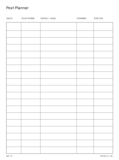 Post Planner preview