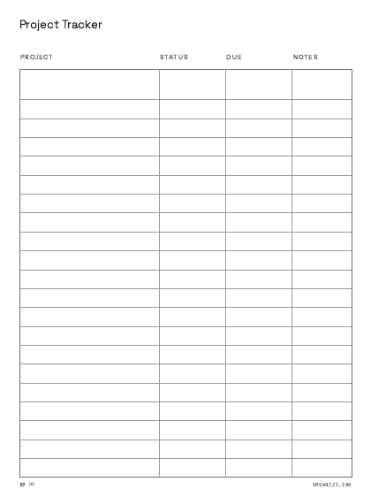 Project Tracker preview