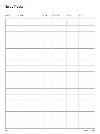 Sales Tracker preview