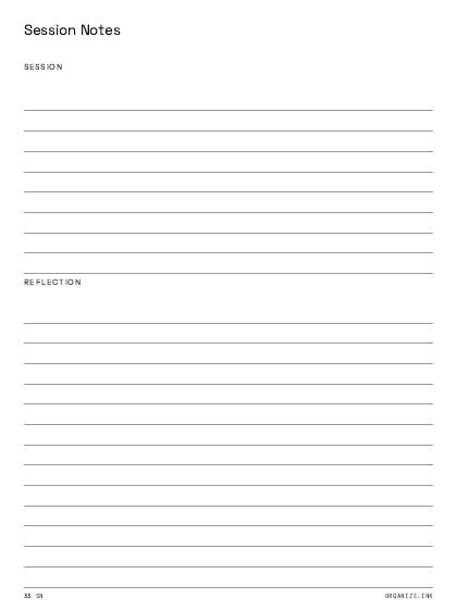Session Notes preview