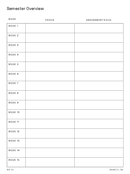 Semester Overview preview
