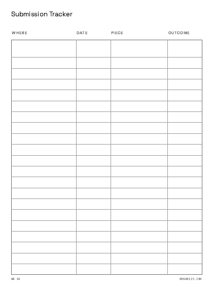 Submission Tracker preview