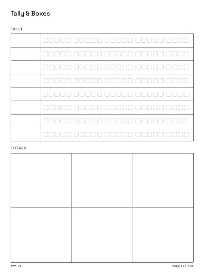 Tally & Boxes preview