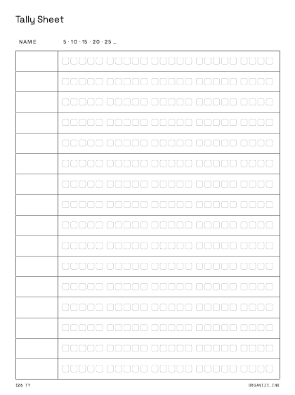 Tally Sheet preview