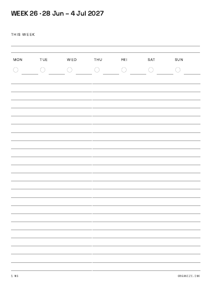 Weekly Spread preview