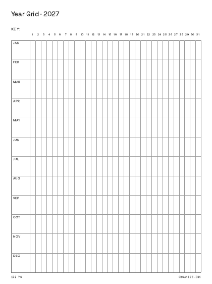 Year Grid preview